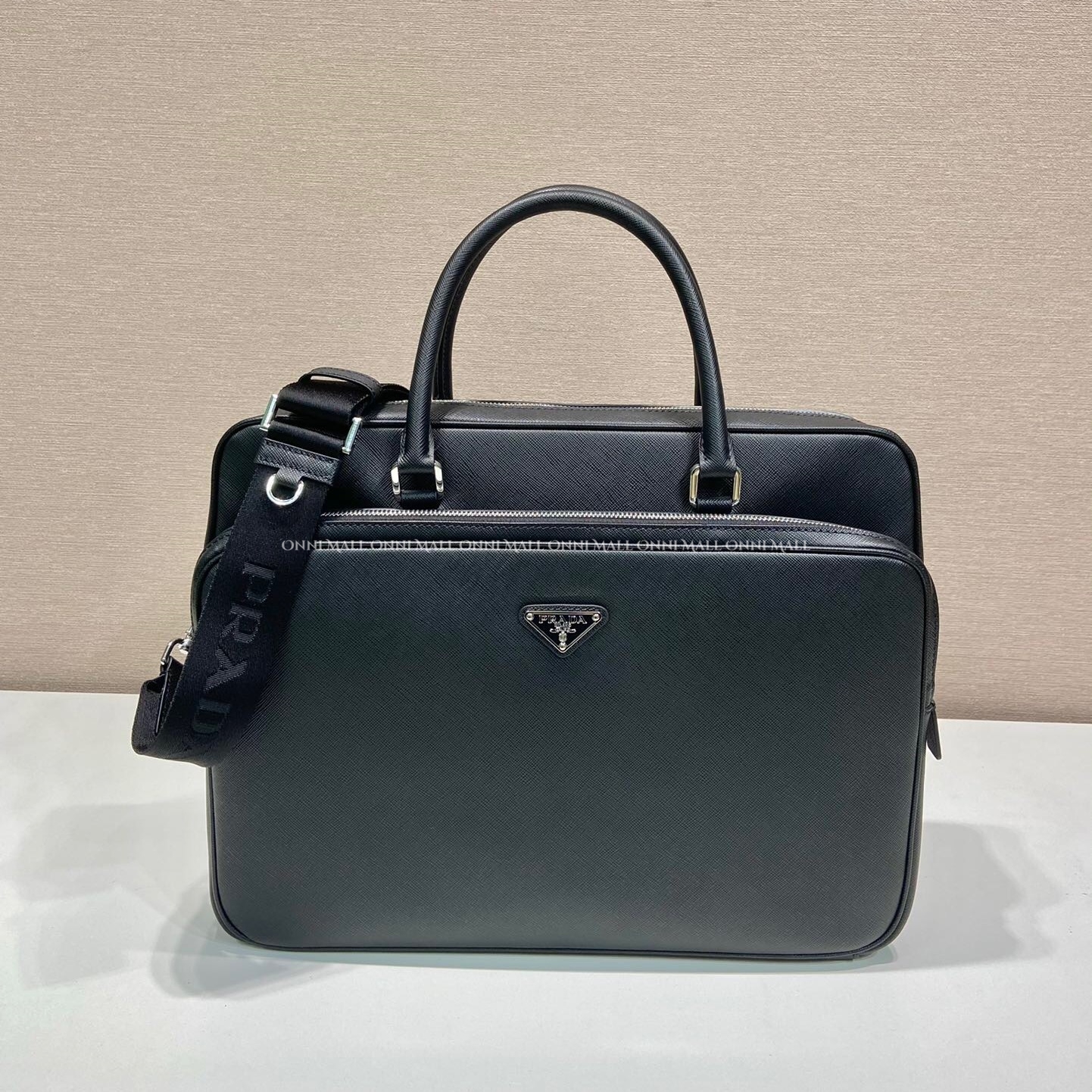 프라다 가죽 토트백 (37cm)